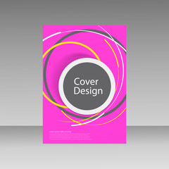 Abstract line circle design brochure template