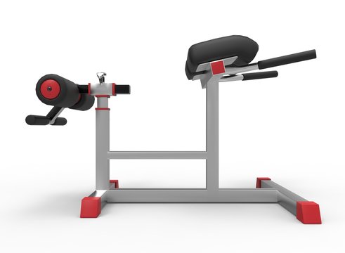 3d illustration of sport tool in gym. white background isolated. rube and steel. icon for game web. sport attribute.