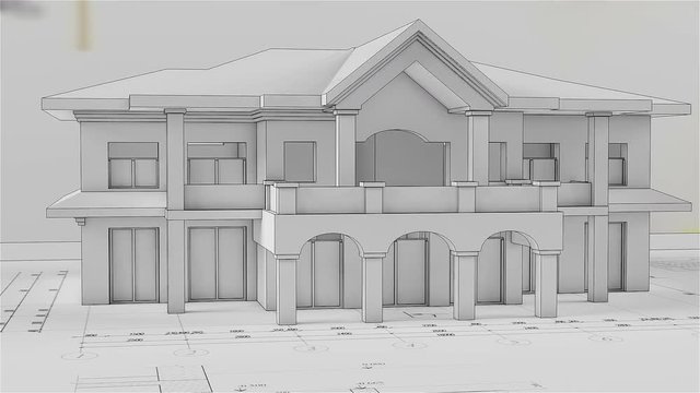 House Construction 3d Animation Concept