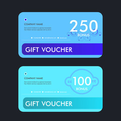 Gift voucher template. Vector design illustration
