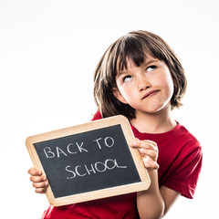 cute little child to imagine about cool back to school