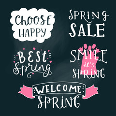 spring hand drawn lettering