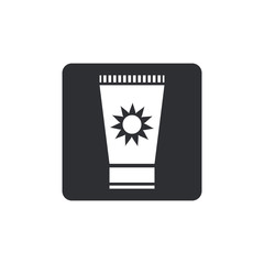 Sun Cream Icon. Sun protect vector flat icon