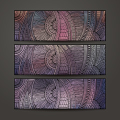 ethnic pattern card set.