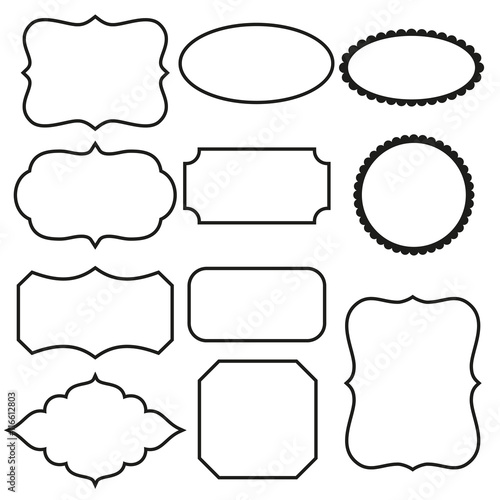 "Black and white decorative frames" Stock image and royaltyfree vector files on