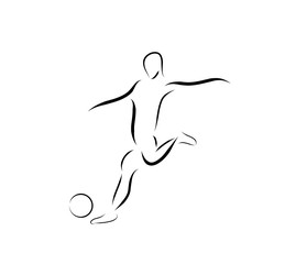 Soccer player icon easy all editable
