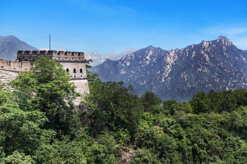 Fototapeta na wymiar The Great wall of China: 7 womder of the world.