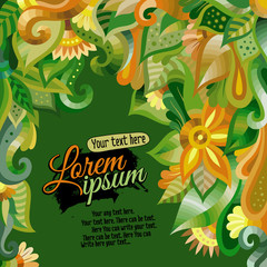 Abstract vector decorative floral backgrounds