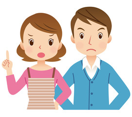 若い夫婦　表情　ポーズ