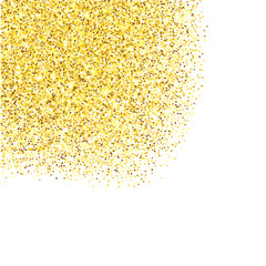 Gold glitter textured corner