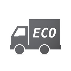 Isolated truck icon with    the text ECO