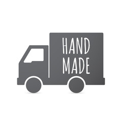 Isolated truck icon with    the text HAND MADE © jpgon