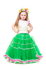 Nice girl wearing fluffy dress