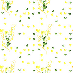 hearts, watercolor, valentine