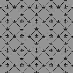 Fototapeta premium Seamless Pattern Royal Wallpaper