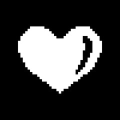 Sign pixel heart white 5.07