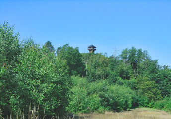 der Stefansturm am berühmten Limes bei Arzbach im Westerwald,Rheinland-Pfalz,Deutschland