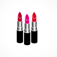Obraz premium Lipstick icon on white background.