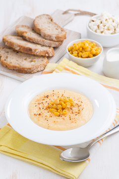 delicious corn soup, vertical