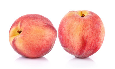 Peach with isolated on white background