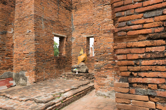 Ruined Old Temple of Ayutthaya, Thailand