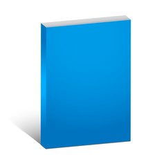 Blue book cover over white background