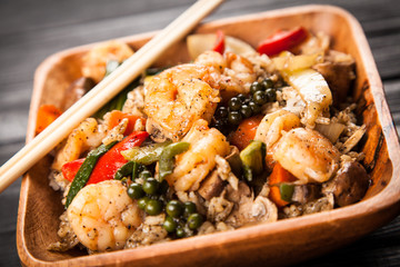 Shrimp rice dish