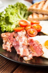 Traditional breakfast on a plate