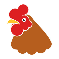 graphic chicken, vector