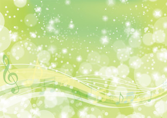 Fototapeta premium music wavy background green