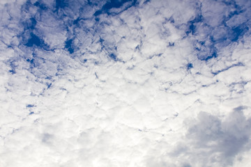 Blue sky with cloud closeup