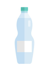 Glass or Plastic Bottle with Water  Beverage. 