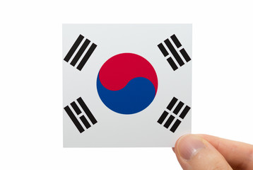 韓国の国旗イメージ 白背景