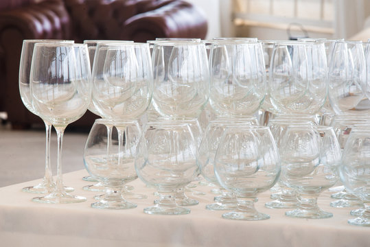 Empty vine glasses