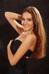 Fototapeta premium happy woman smiling