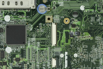 old mainboard on macro focus for background