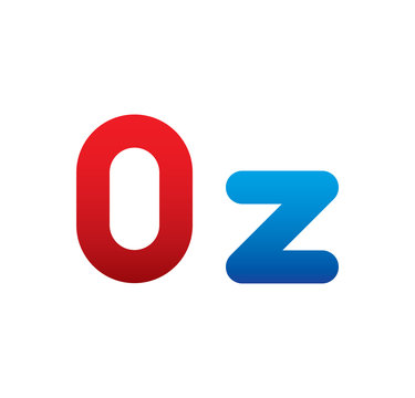 0z logo initial blue and red 