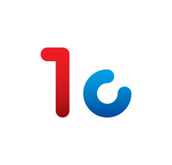1c logo initial blue and red 