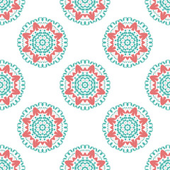 Colorful vector Geometric designs floral simple pattern.