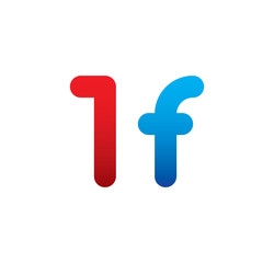1f logo initial blue and red 