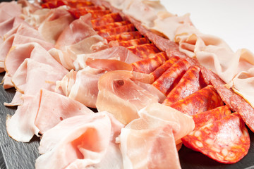 Plate of chopped meat