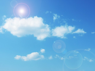 blue sky cloud sunlight