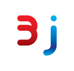 3j logo initial blue and red 