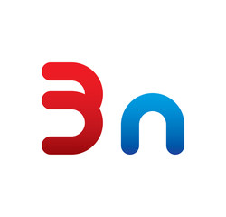 3n logo initial blue and red 