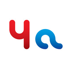 4a logo initial blue and red 