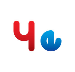 4e logo initial blue and red 