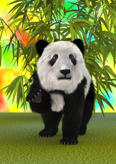 3D Rendering Panda Bear