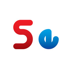 5e logo initial blue and red 