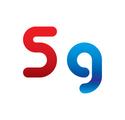 5g logo initial blue and red 