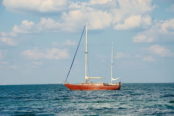 Fototapeta premium Wooden sailing yacht